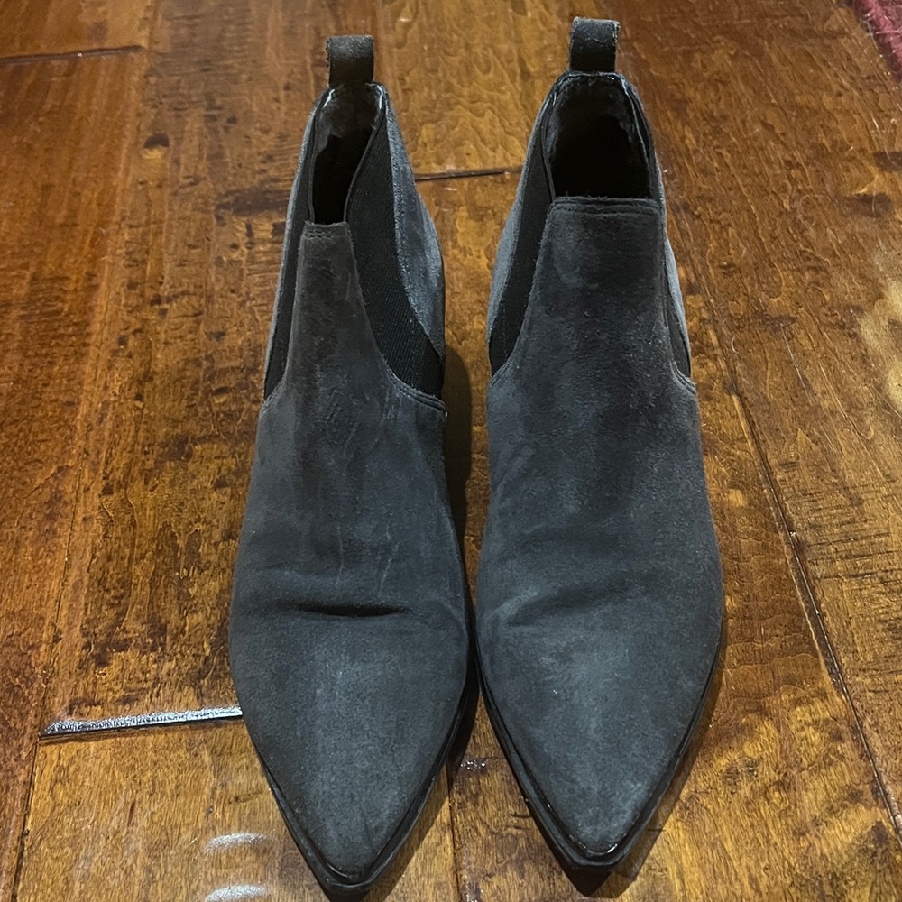 Grey Suede Ankle Boots